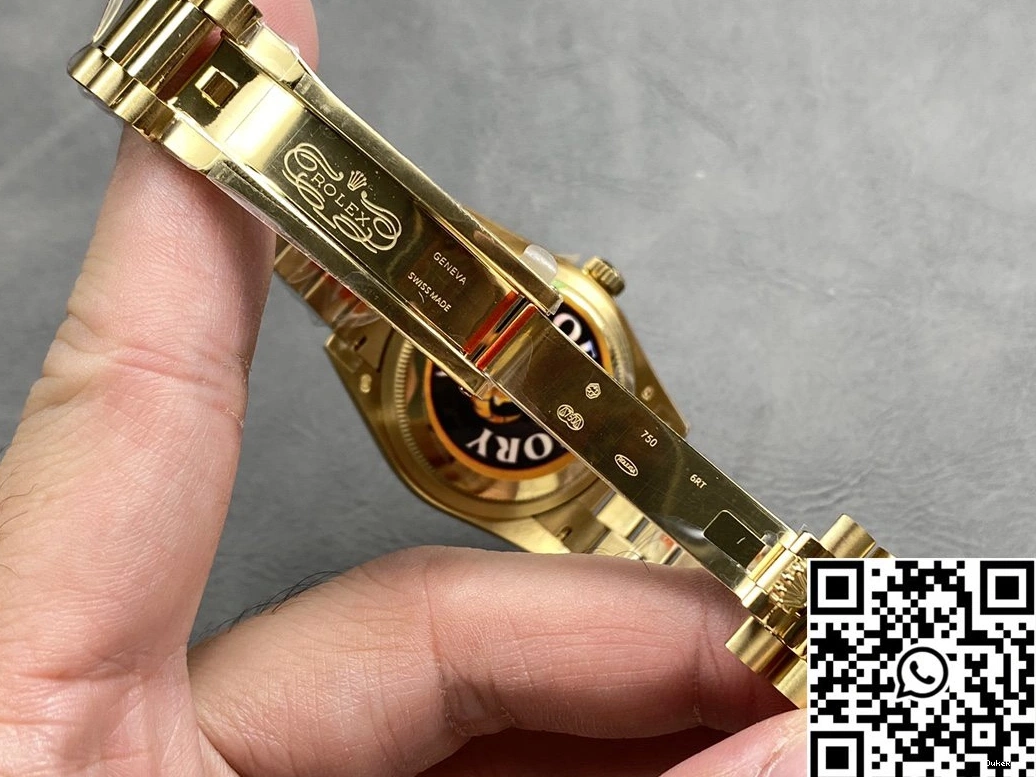 Gold Date 36mm v5 Steel Tungsten Yellow Day Factory M128238-0045 Gold Dial QF Rolex 0206